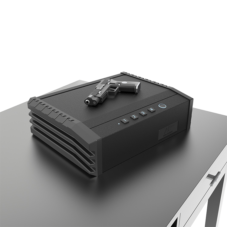 PS0110 Peti Deposit Keselamatan Pistol Biometrik 2 Senjata Masuk Teratas